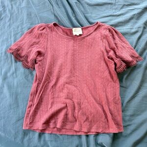 Sezane Clea Tee XS Rosewood